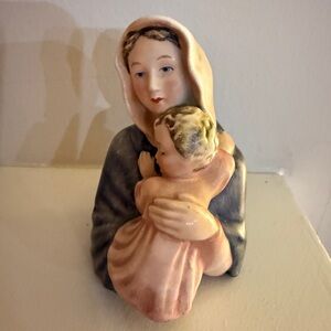 Vintage Goebel Hummel Ceramic Mother and Child Figurine 1950s